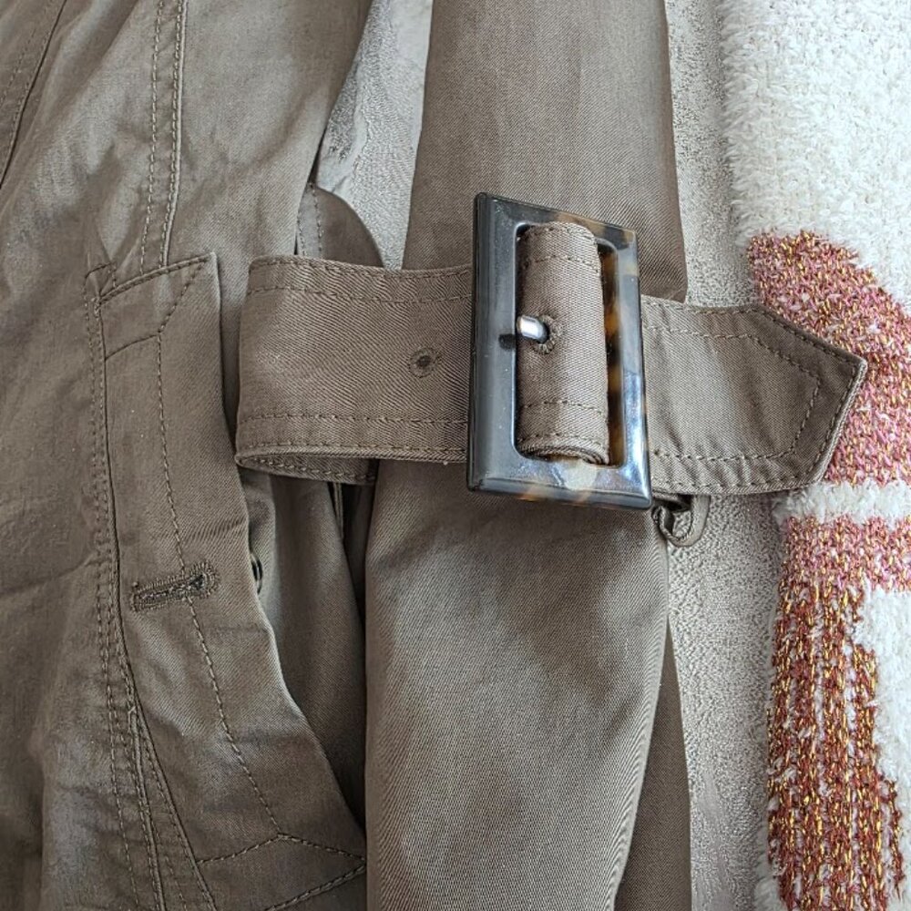 Banana Republic Trench Coat - Olive Green - Picture 3 of 4